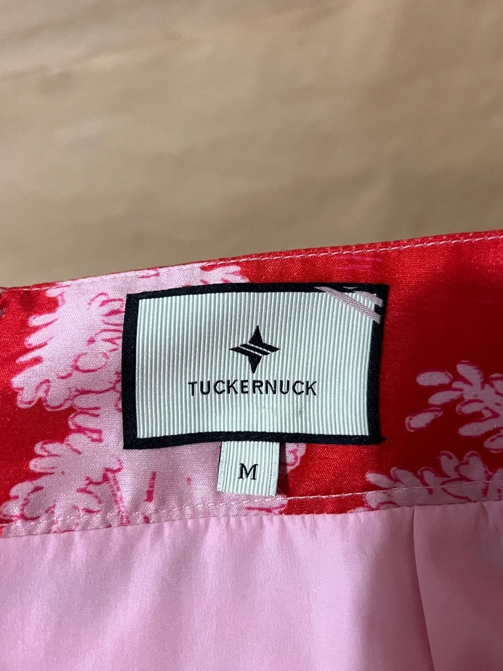 Tuckernuck | Scarlet Toile Emilie Midi Skirt Tiered Floral Red Pink Size M